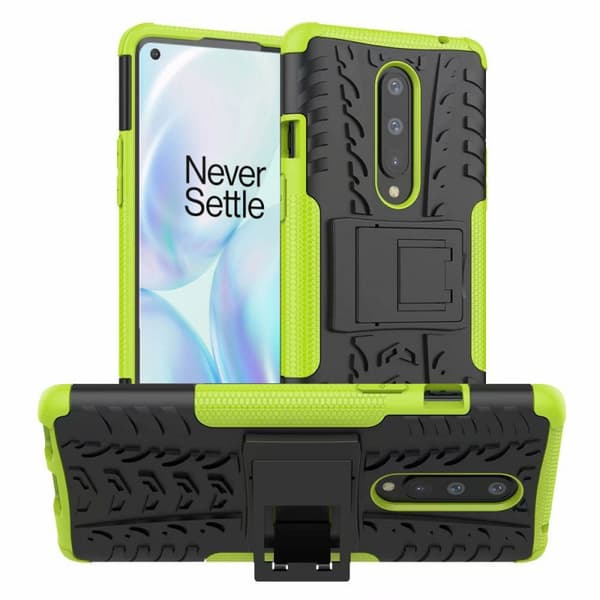 Stødbestandigt cover med stativ OnePlus 8 (IN2010) : farve - grøn