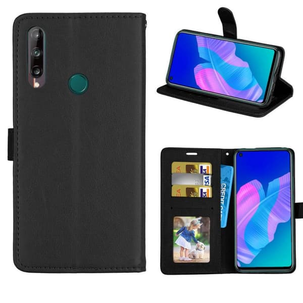 Lompakkokotelo 3-kortti Huawei P40 LiteE (6.39 ") : väri - musta