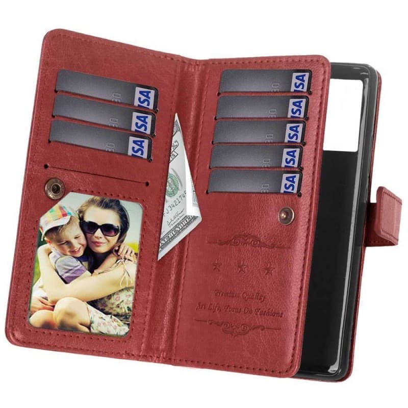 Dubbelflip Flexi 9-kort Huawei P40 (ANA-AN00) : Färg - Brun