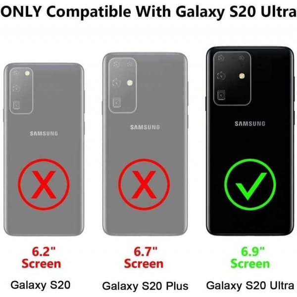 Samsung S20 Ultra stødsikkert cover med ugyldigt kortrum