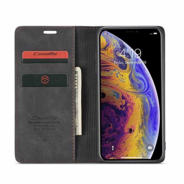 iPhone XS Max Elegant Flip Cover CaseMe 3-RUMMET