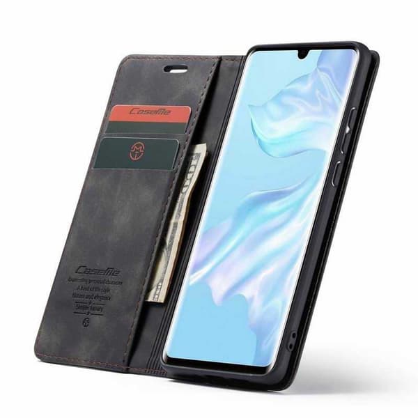Huawei P30 Elegant Flip Cover CaseMe 3-RUMMET