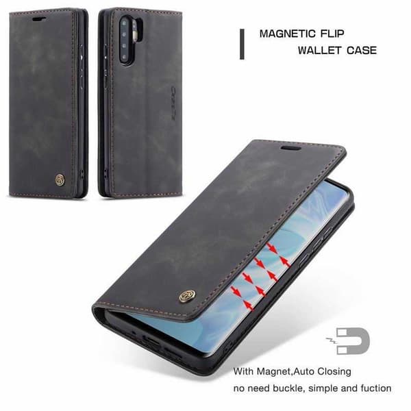 Huawei P30 Elegant Flip Cover CaseMe 3-RUMMET