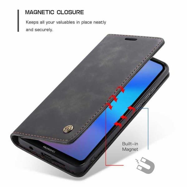 Huawei P20 Lite Elegant Flip Cover CaseMe 3-RUMMET