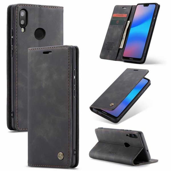 Huawei P20 Lite Elegant Flip Cover CaseMe 3-RUMMET