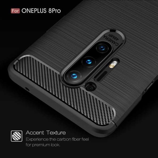 OnePlus 8 Pro Iskunkestävä SlimCarbon -suojus
