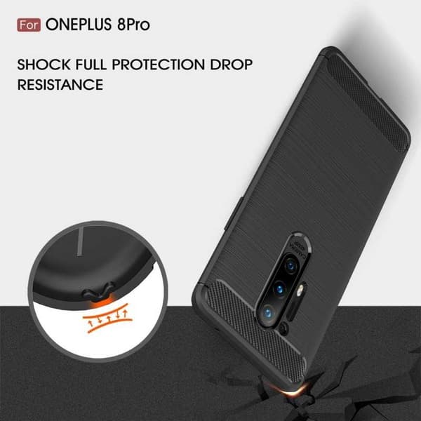 OnePlus 8 Pro Iskunkestävä SlimCarbon -suojus