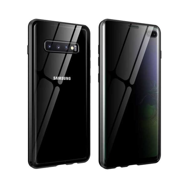 Samsung S10 Plus Privacy Heltäckande Premium Skal Glassback V4