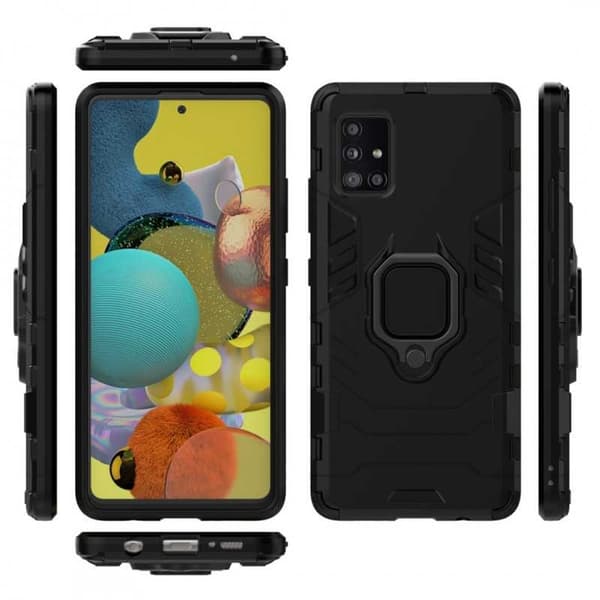 Samsung A41 stødsikkert cover med ringholder tyndarmeret