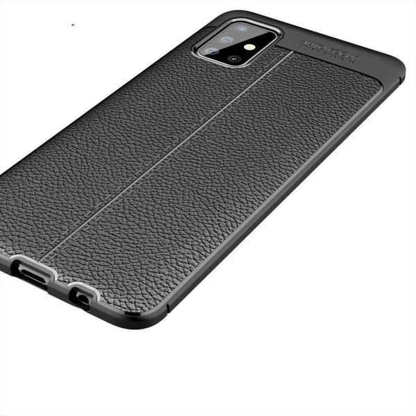 Samsung A41 Stødsikkert og stødabsorberende cover Litchi