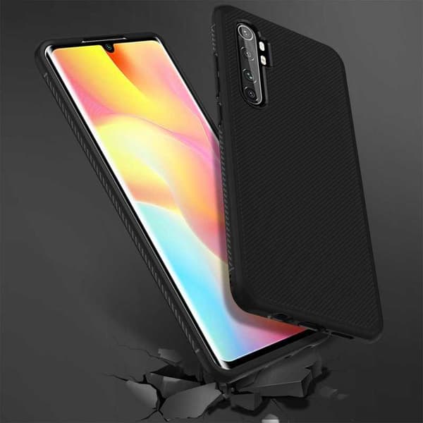 Xiaomi Mi Note 10 Lite Stilrent Stöttåligt Skal FullCarbon V3