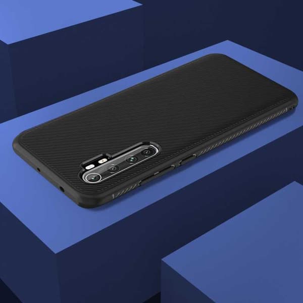 Xiaomi Mi Note 10 Lite Stilrent Stöttåligt Skal FullCarbon V3