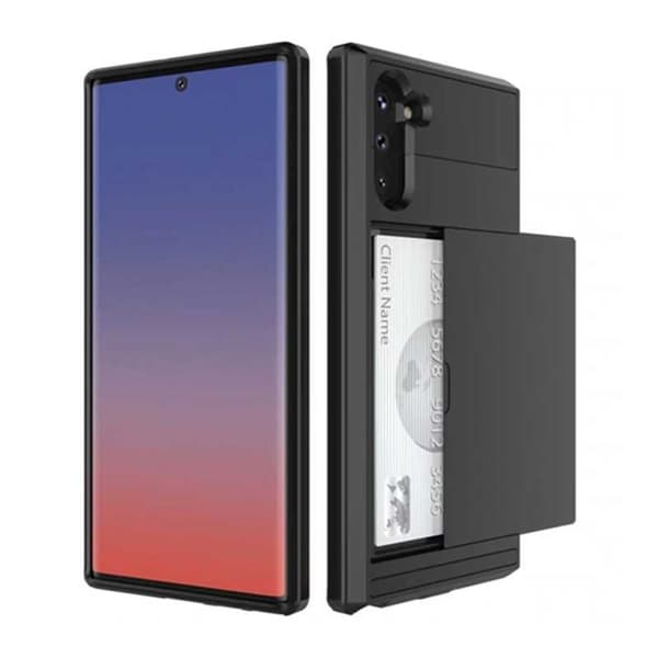 Samsung Galaxy Note 10 Stöttåligt Skal med Kortfack