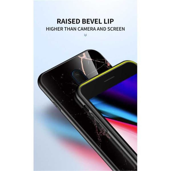 OnePlus 8 Marble Shell 9H hærdet glas bagside glas bagside V2