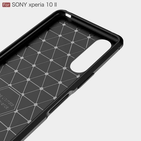 Xperia 10 II -iskunkestävä SlimCarbon-suojus (XQ-AU52)