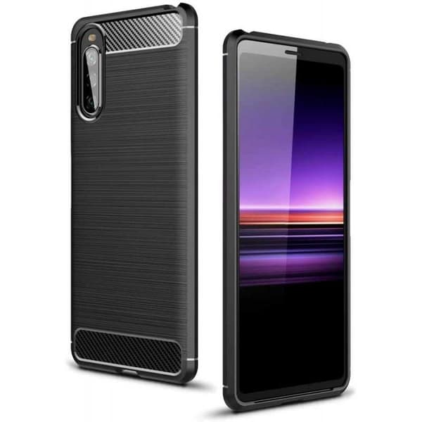 Xperia 10 II -iskunkestävä SlimCarbon-suojus (XQ-AU52)