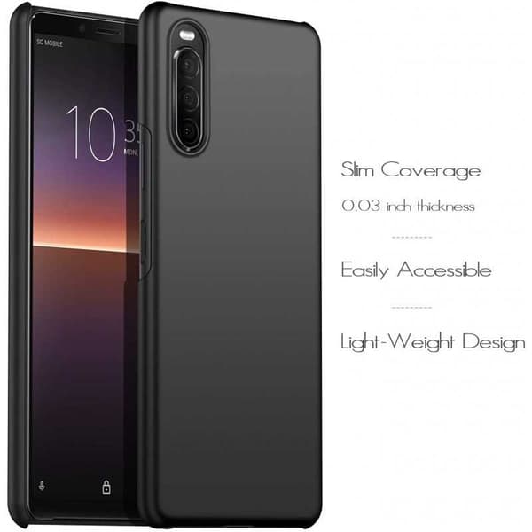 Xperia 10 II Kumipinnoitettu mattamusta Cover Basic V2 (XQ-AU52)
