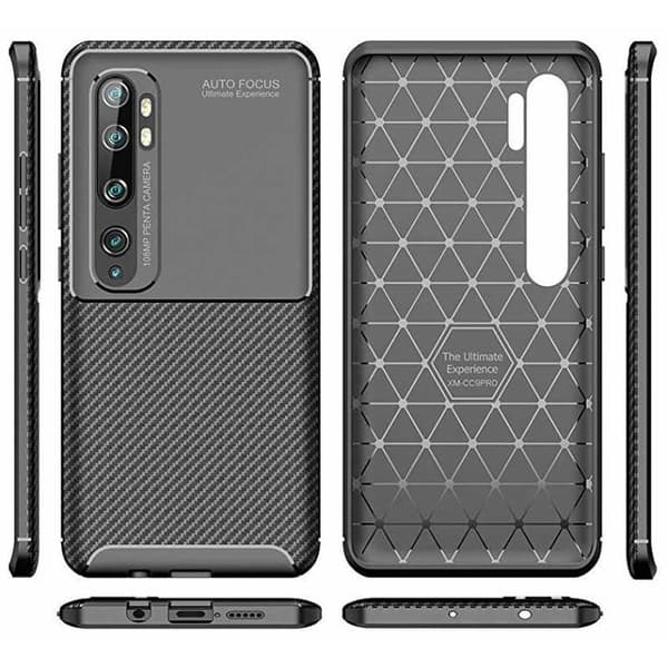 Xioami Mi 10 Pro Iskunkestävä ohut kansi FullCarbon V4