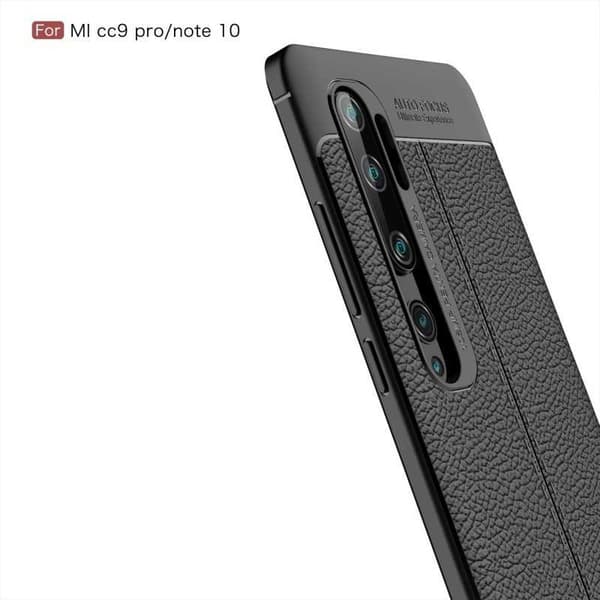 Xiaomi Mi 10 Pro Stöttåligt & Stötdämpande Skal LeatherBack