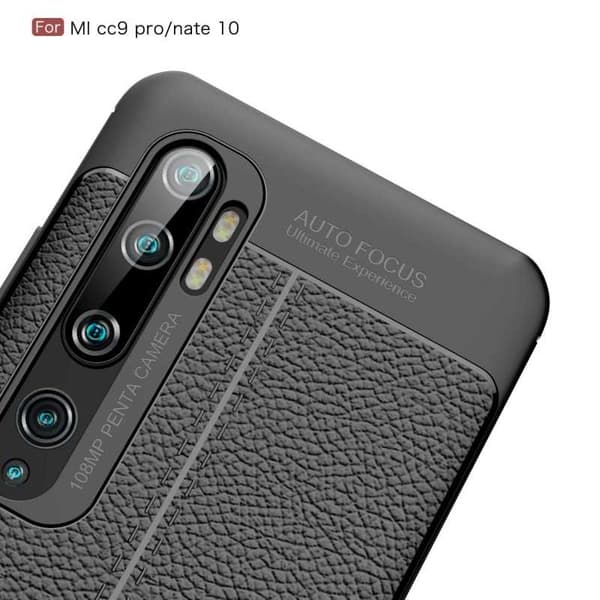 Xiaomi Mi 10 Pro Stöttåligt & Stötdämpande Skal LeatherBack