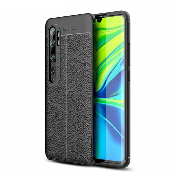 Xiaomi Mi 10 Pro Stöttåligt & Stötdämpande Skal LeatherBack
