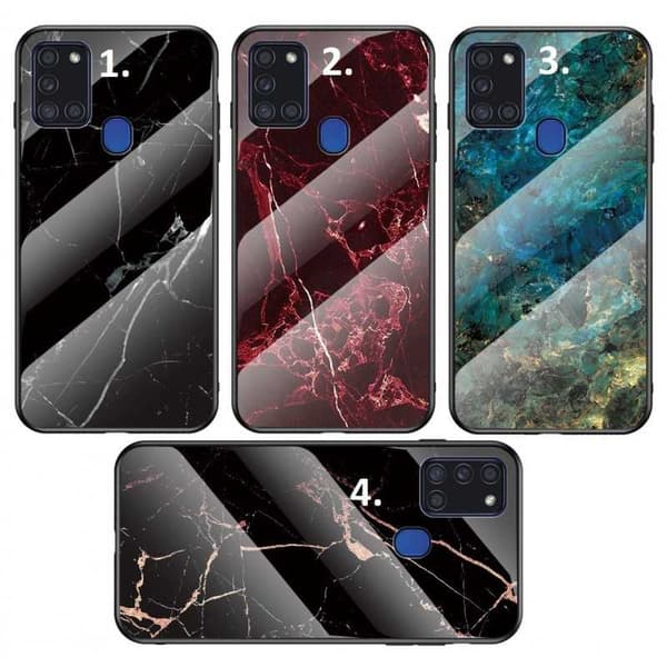 Xiaomi Mi 10 Marmorskal 9H Härdat Glas Baksida Glassback® V2