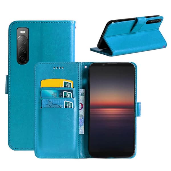 Mobilplånbok 3-kort Sony Xperia 10 II : Färg - Ljusblå