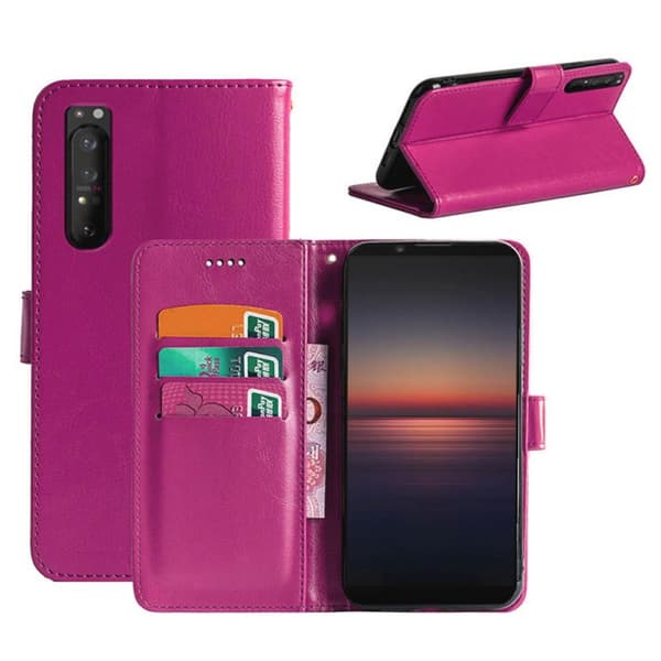 Lompakkokotelo 3-kortti Sony Xperia 1 II : väri - pinkki