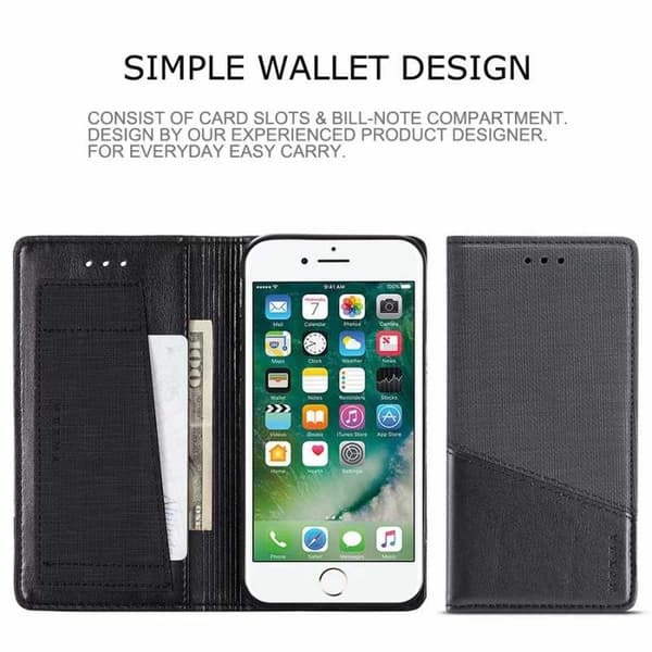 iPhone SE (2020 & 2022) Elegant etui i PU-læder med RFID-blok