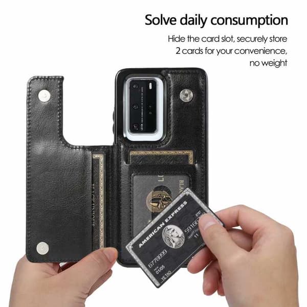 Huawei P40 Pro Support Resistent Shell Card Holder 4-Compartment Flippr