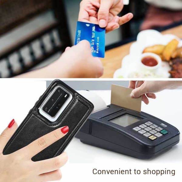 Huawei P40 Pro Support Resistent Shell Card Holder 4-Compartment Flippr