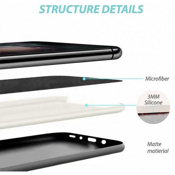 P40 Pro gummibelagt mat sort silikonecover