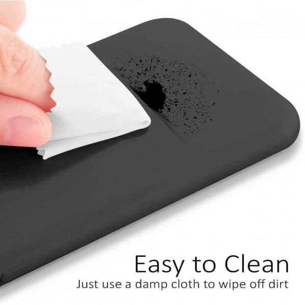P40 Pro gummibelagt mat sort silikonecover