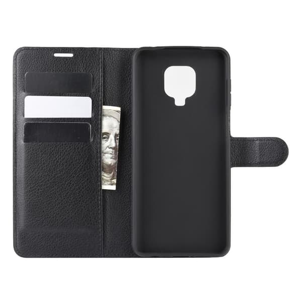 Xiaomi Redmi Note 9 Pro Etui Litchi Sort
