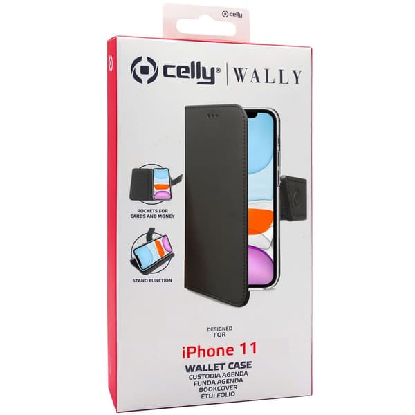 Celly Lommebokveske til iPhone 11 svart