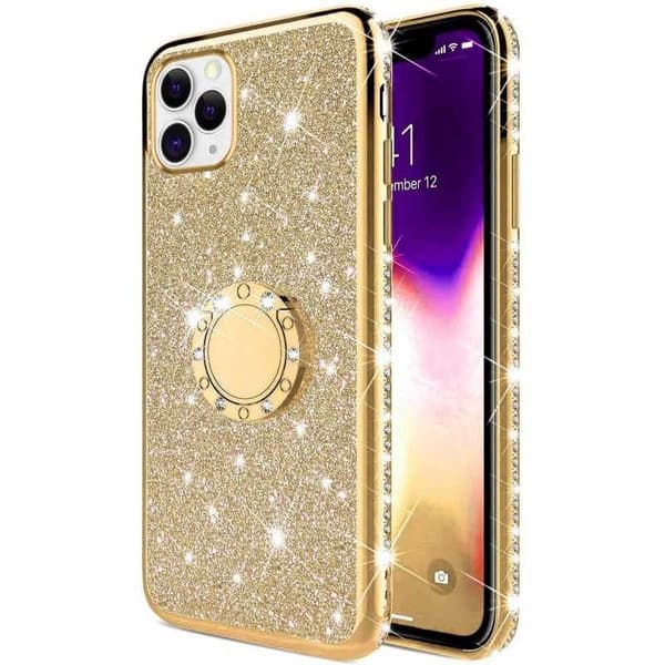 iPhone 11 Pro Max stødabsorberende cover med Ring Holder Strass