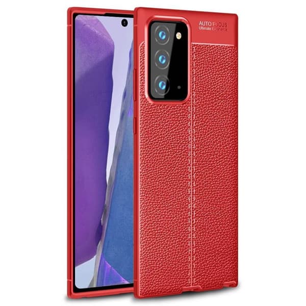 Lædermønstret TPU cover Samsung Galaxy Note 20 : farve - rød