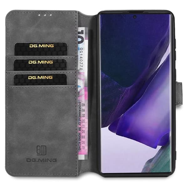 DG-Ming Wallet 3-kort Samsung Galaxy Note 20 : farve - Grå