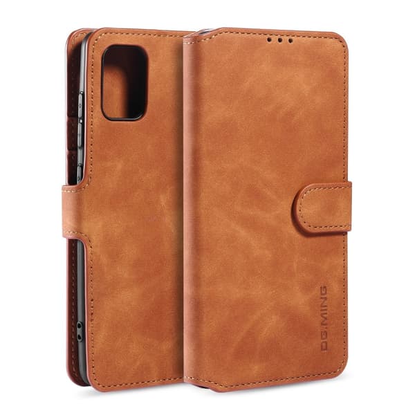 DG.MING Retro Plånboksfodral för Samsung Galaxy A71 - Brun