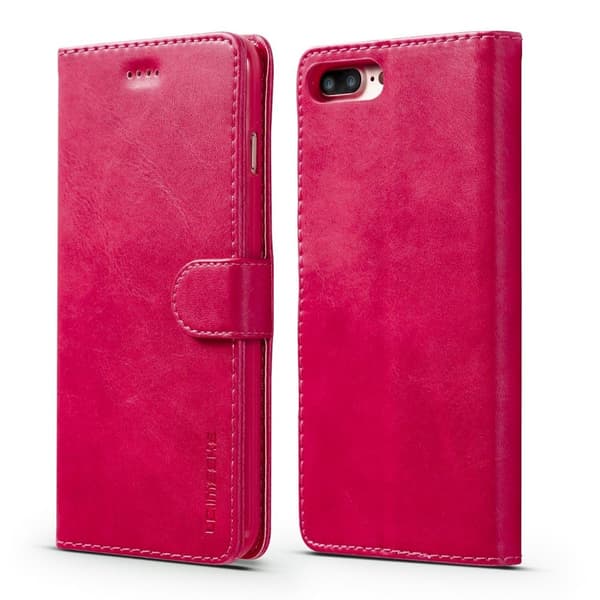 LC.IMEEKE Läderplånbok för iPhone 7/8 Plus - Rosa