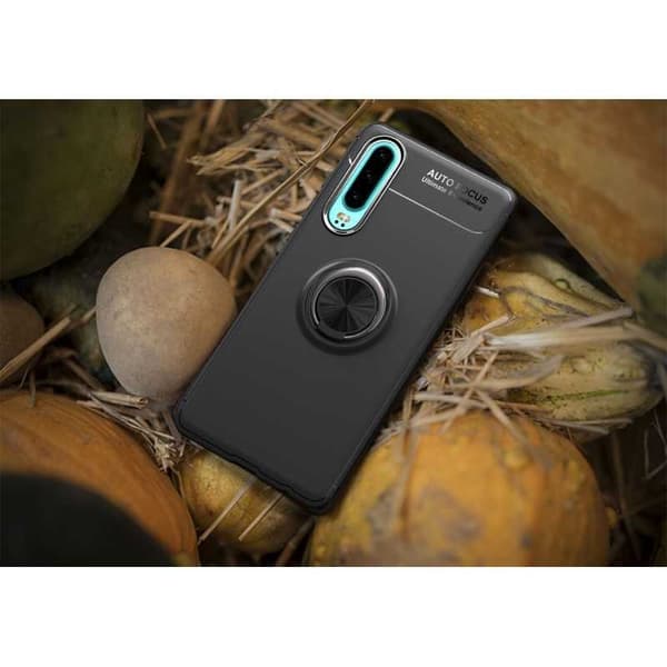 Huawei P30 Praktisk Stöttåligt Skal med Ringhållare V3