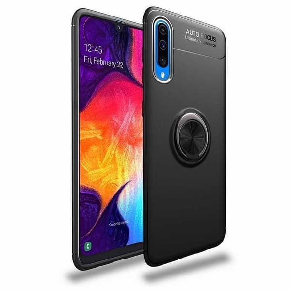 Samsung A50 praktisk stødsikkert cover med ringholder V3 (SM-A505FN)