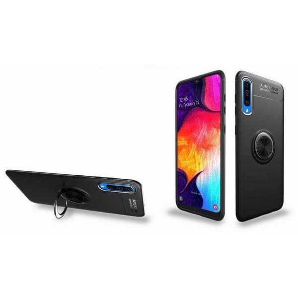 Samsung A70 Praktisk stødsikkert cover med ringholder V3