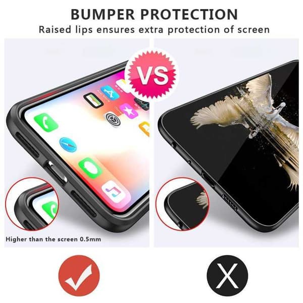 iPhone X / XS Praktisk stødsikkert cover med ringholder V4