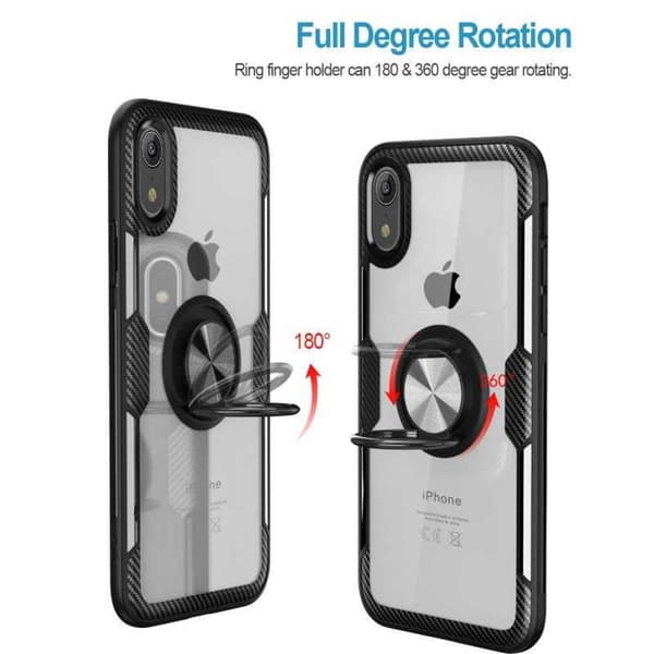 iPhone XR Praktisk Stöttåligt Skal med Ringhållare V4