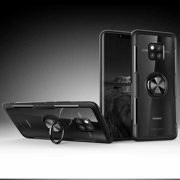Mate 20 Pro käytännöllinen iskunkestävä suojus sormustelineellä V4