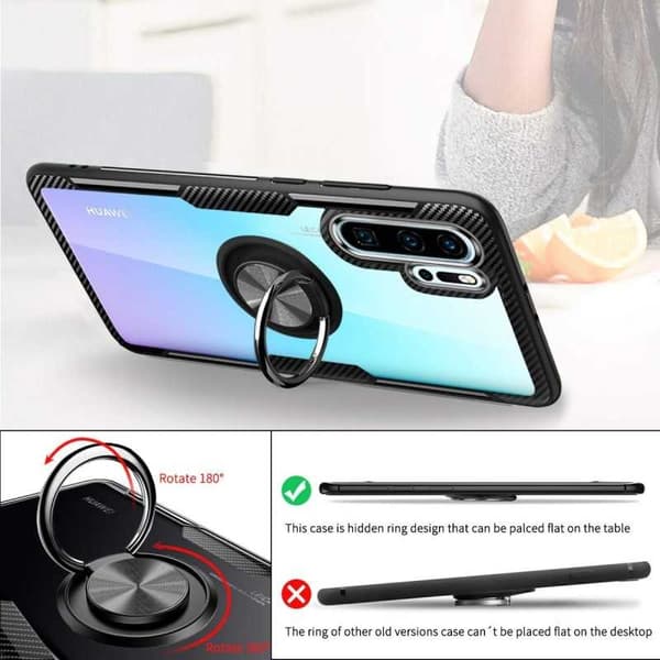 Huawei P30 Pro käytännöllinen iskunkestävä suojus sormustelineellä V4