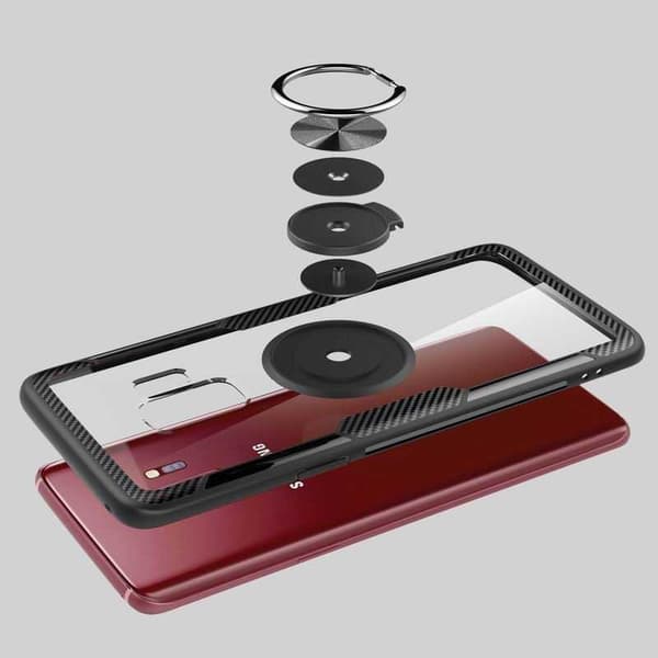 Samsung S9 Praktisk Stöttåligt Skal med Ringhållare V4