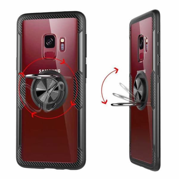 Samsung S9 Plus Praktisk stødsikkert cover med ringholder V4