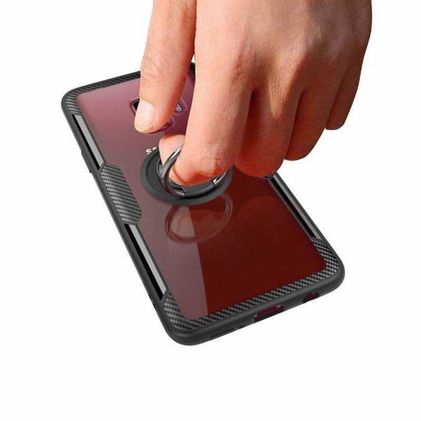 Samsung S9 Plus Praktisk stødsikkert cover med ringholder V4